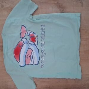 Vineyard Vines Christmas Tee, Mint Green, Size 3T